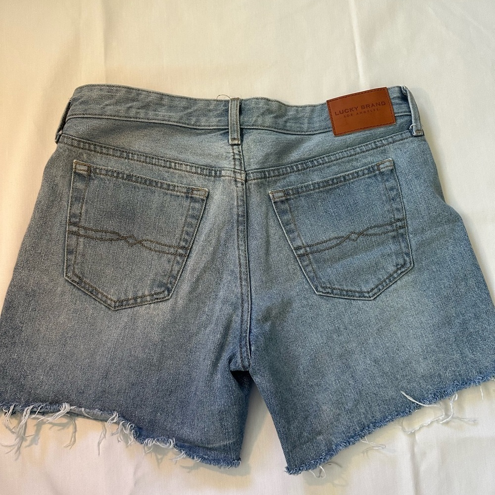 Lucky Brand Blue Distressed Jean Shorts size 6/28 - Picture 3 of 5